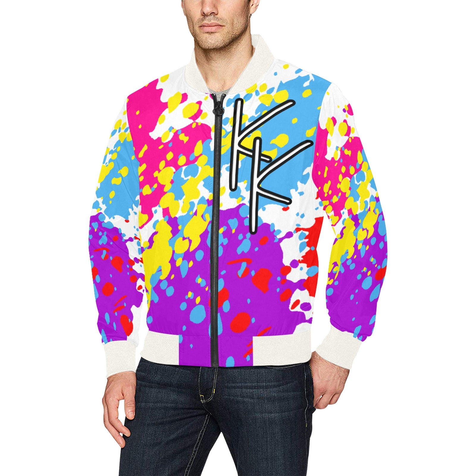 All Over Print Bomber Jacket for Men