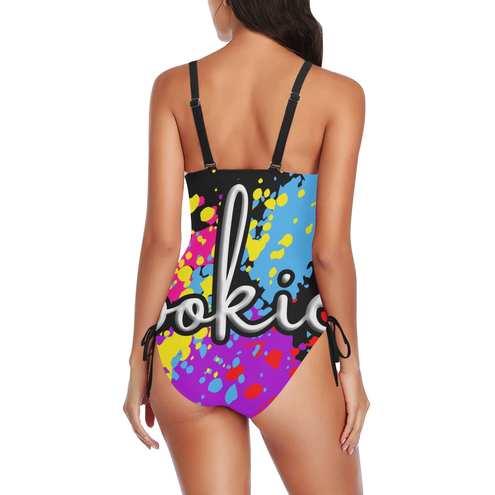 Drawstring Side One-Piece Swimsuit