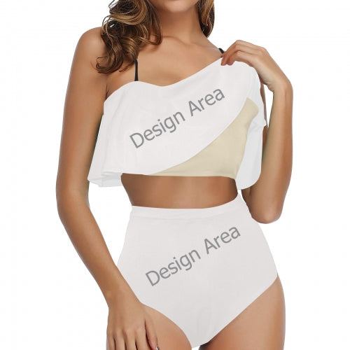 High Waisted Ruffle Bikini Set