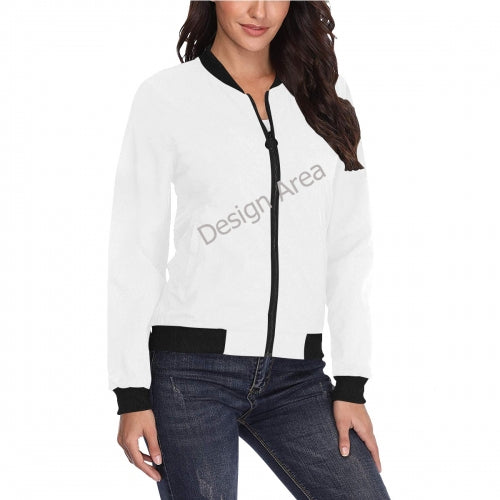 All Over Print Bomber Jacket for Women